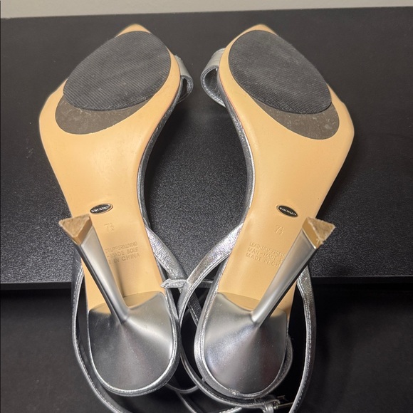 Tony Bianco Silver Nappa Metallic Heels - Picture 15 of 16